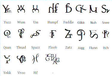 Seuss Letters rendered in Constructium font